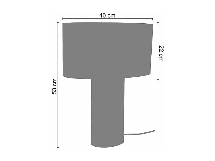 Abajur TOSEL OLYMPIA metal geométrico cobre D17 x  H25  cm