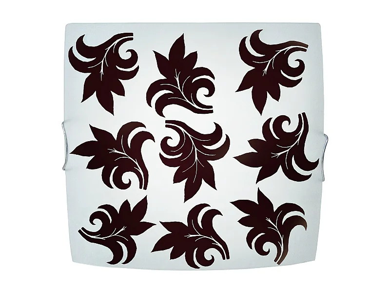 Plafón TOSEL ,vidrio,Negro ,A 10xD 30x P 30cm