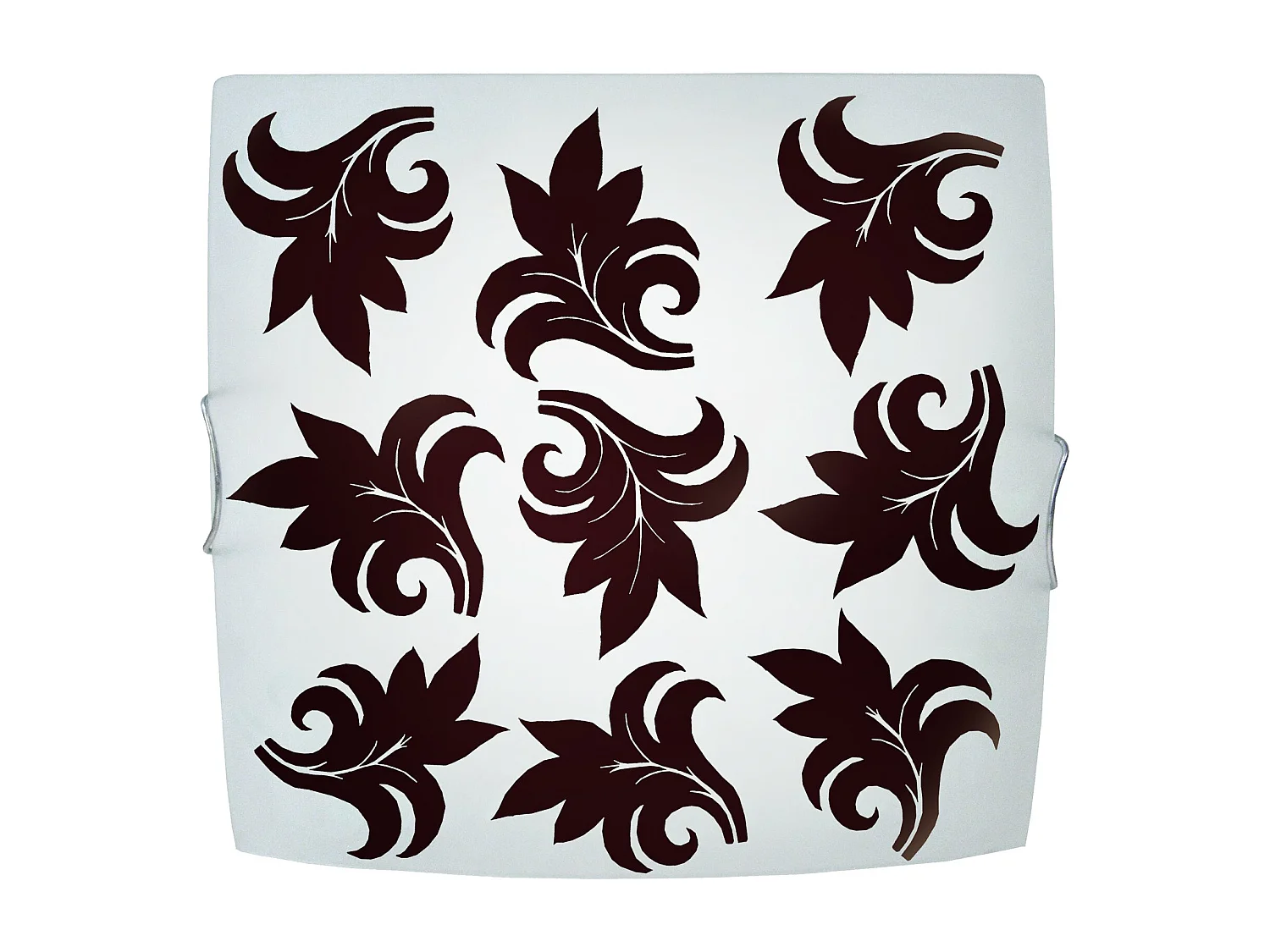 Plafón TOSEL ,vidrio,Negro ,A 10xD 30x P 30cm