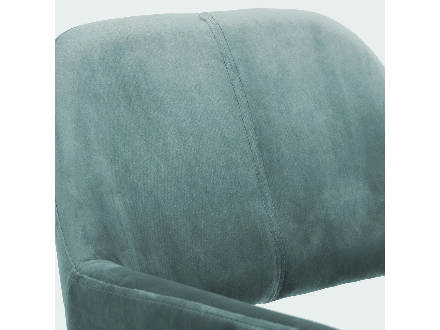 URBAN MRUBLE Fauteuil de Bureau Scandinave Ergonomique avec Accoudoirs Hauteur Réglable Velours AQUA et Chromed Base