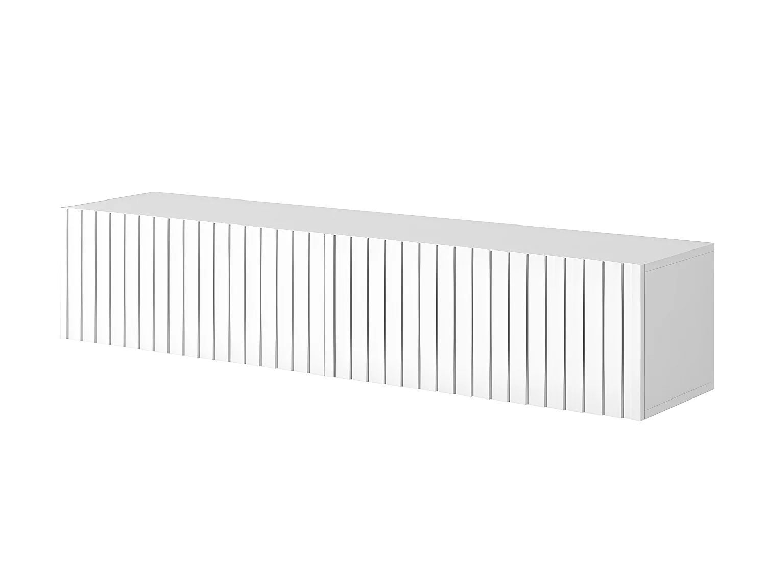 Meuble TV 140 cm - blanc - TELIRE