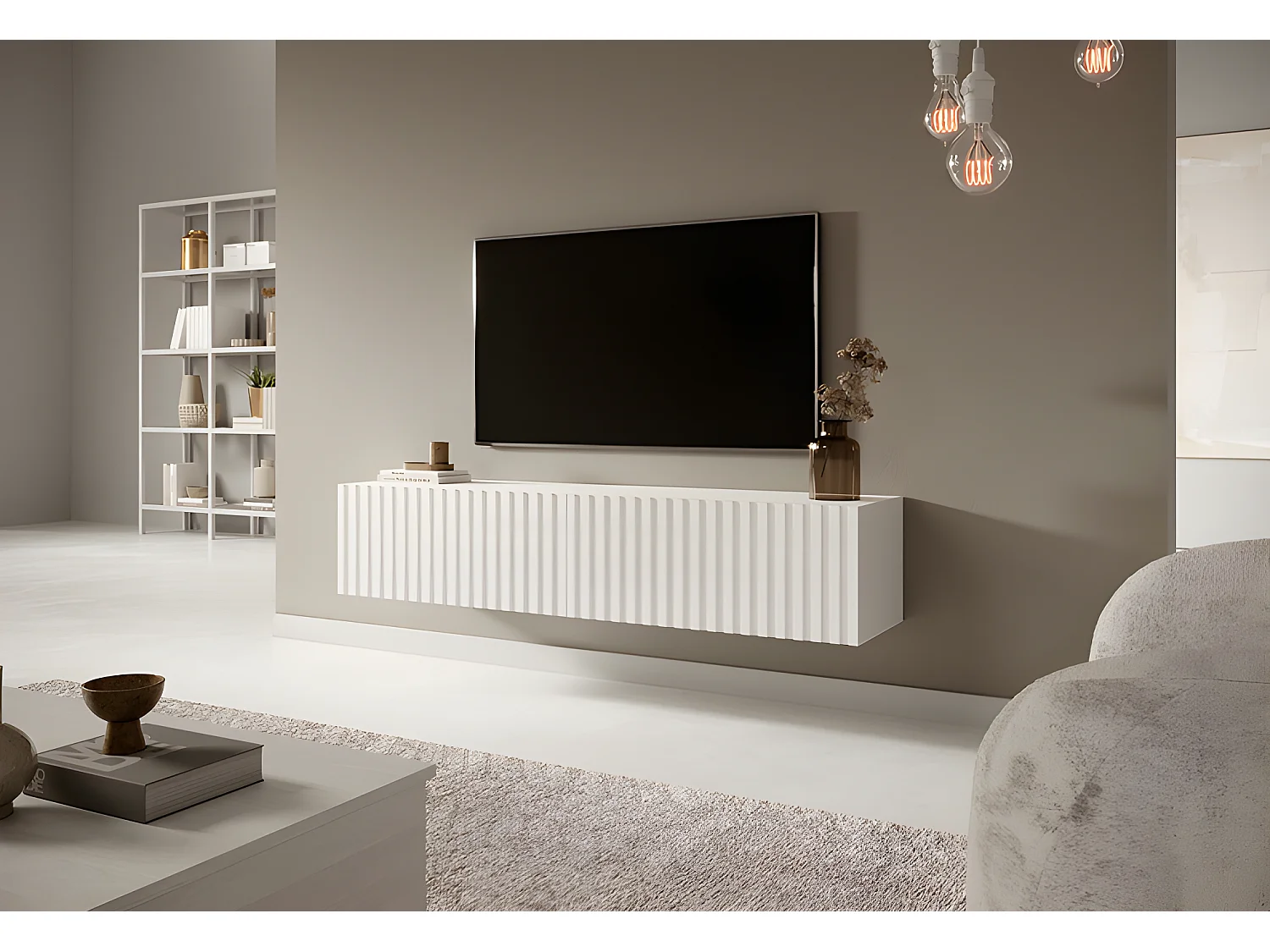 TV-meubel 140 cm - wit - TELIRE