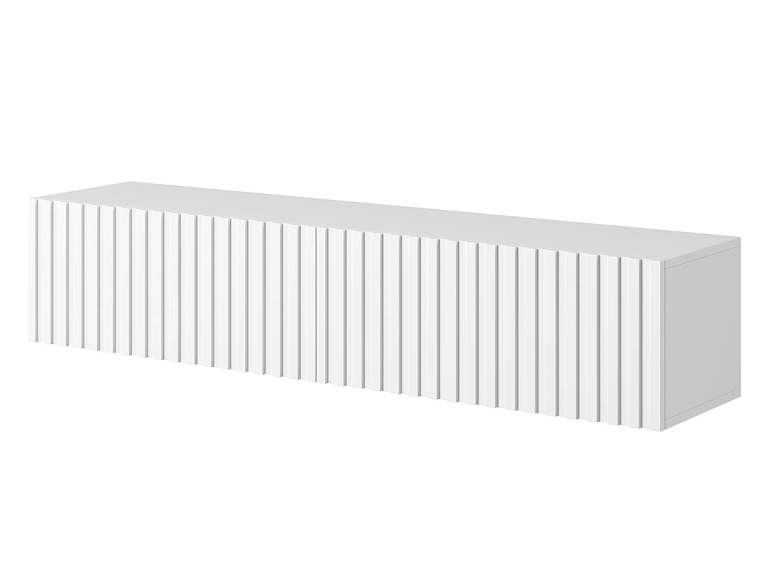 Meuble TV 140 cm - blanc - TELIRE