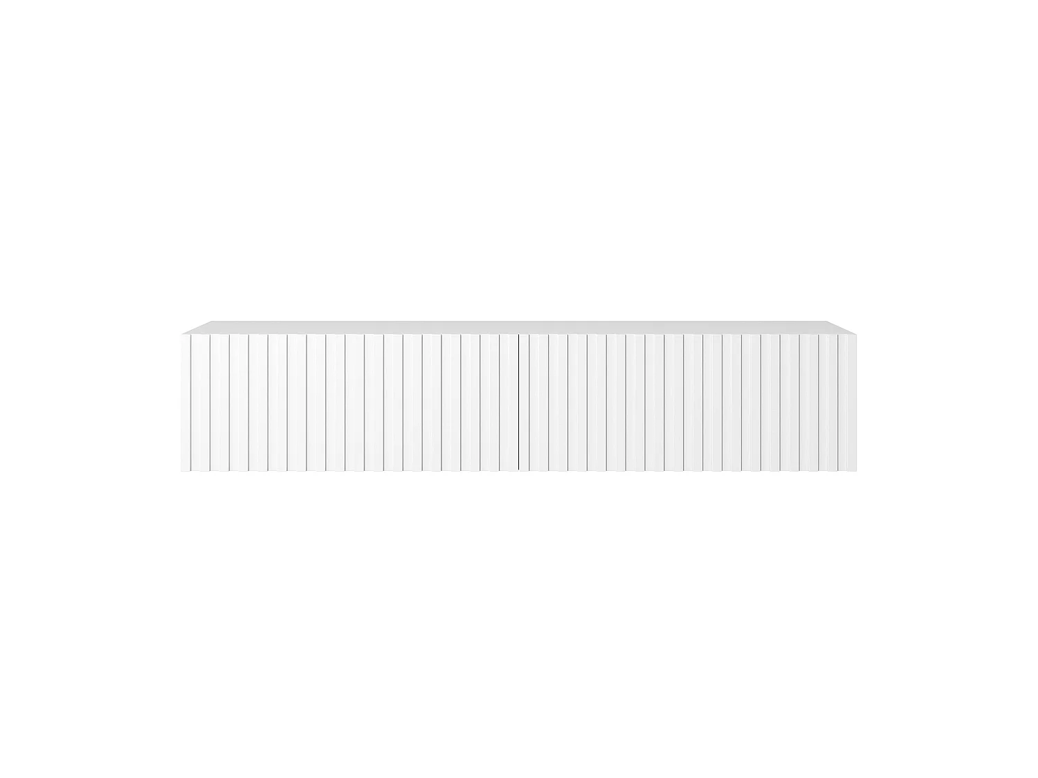 Meuble TV 140 cm - blanc - TELIRE
