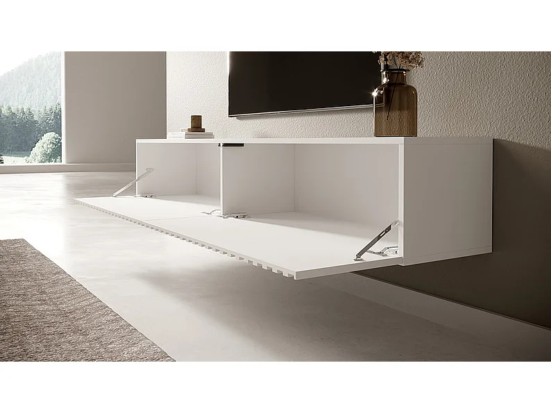 Meuble TV 175 cm - blanc - TELIRE