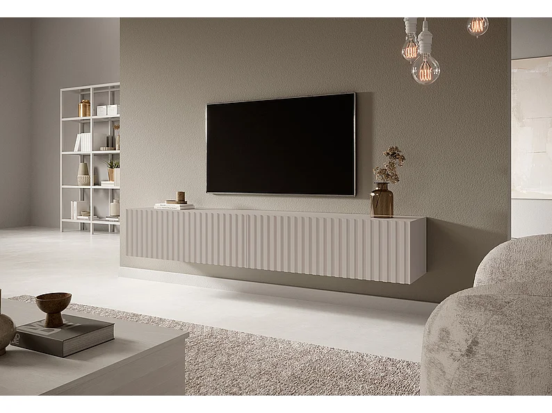 Meuble TV 175 cm - taupe (gris-beige) - TELIRE