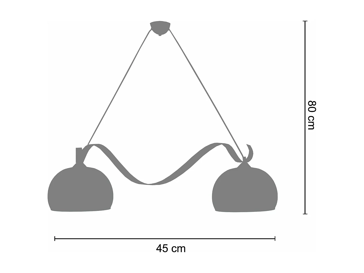 Lustre TOSEL VENISE vidro bar azul D45 x  H21  cm