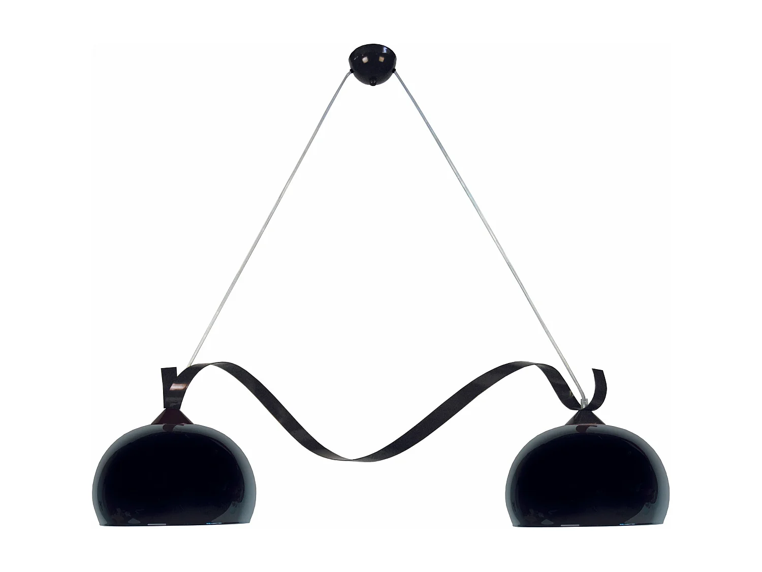 Lustre TOSEL VENISE vidro bar preto D45 x  H21  cm