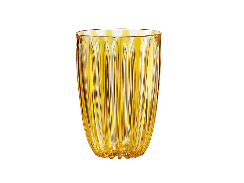 Set mit 4 Guzzini Dolcevita Bernsteingläsern