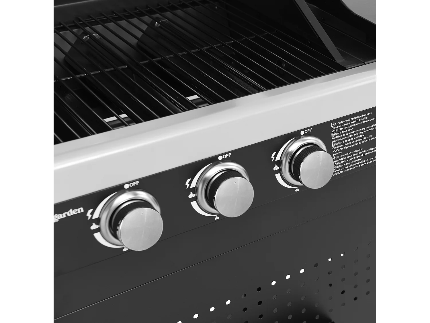 Barbecue duo au gaz VESUVIO - 3 brûleurs + plancha 3 brûleurs - HAPPY GARDEN