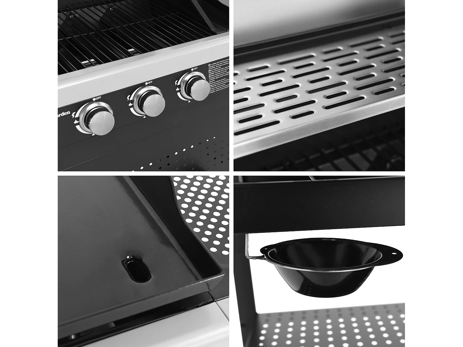 Barbacoa de gas VESUVIO Duo 3 quemadores + plancha 3 quemadores - HAPPY GARDEN