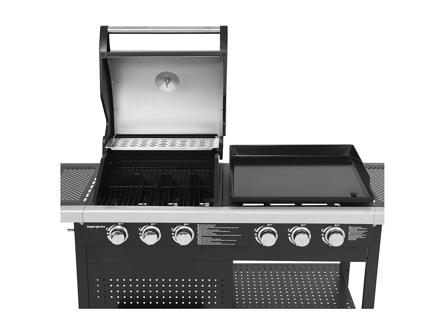 Barbacoa de gas VESUVIO Duo 3 quemadores + plancha 3 quemadores - HAPPY GARDEN