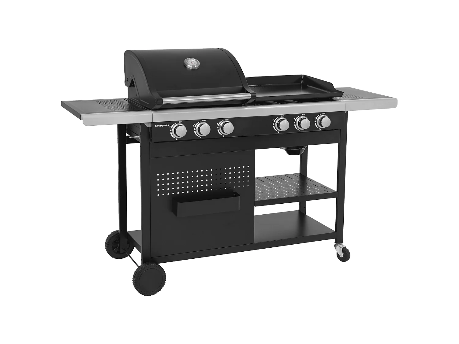Barbacoa de gas VESUVIO Duo 3 quemadores + plancha 3 quemadores
