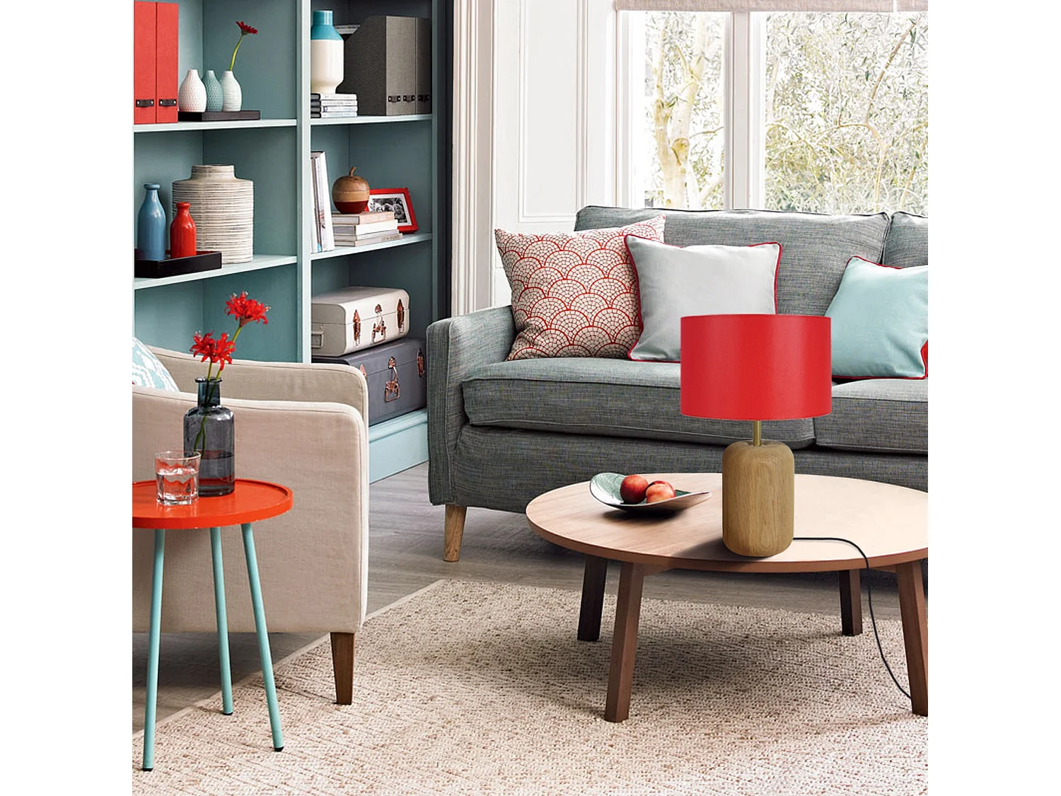 Cabndeeiro de escritório TOSEL KNUD metal articulado Verde D28 x  H70  cm