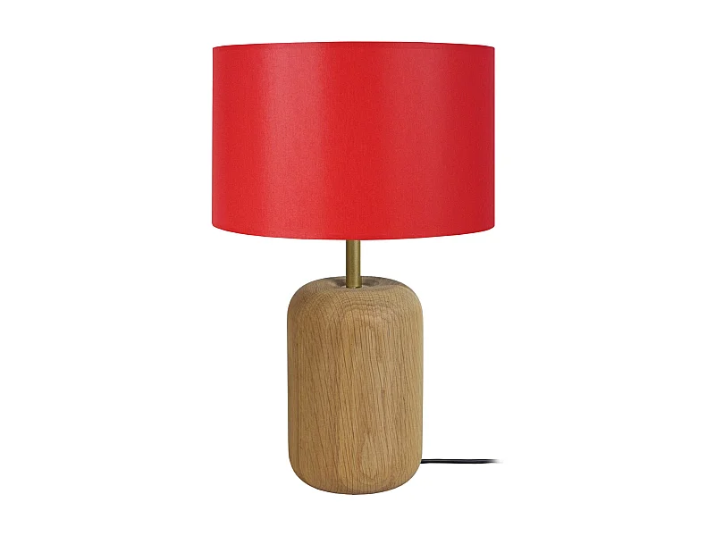 Lampe a Poser TOSEL ,bois,naturel,H 36xD22xP22cm