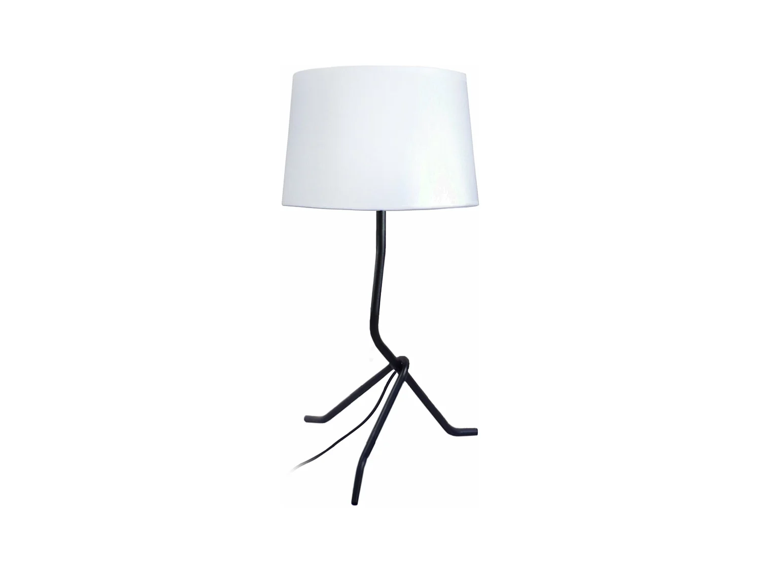 Abajur TOSEL MALMO tecido tripé branco D30 x  H55  cm