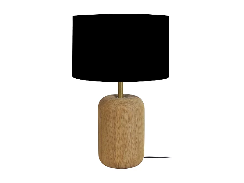 Lampe a Poser TOSEL ,bois,naturel,H36x D 22xP22cm