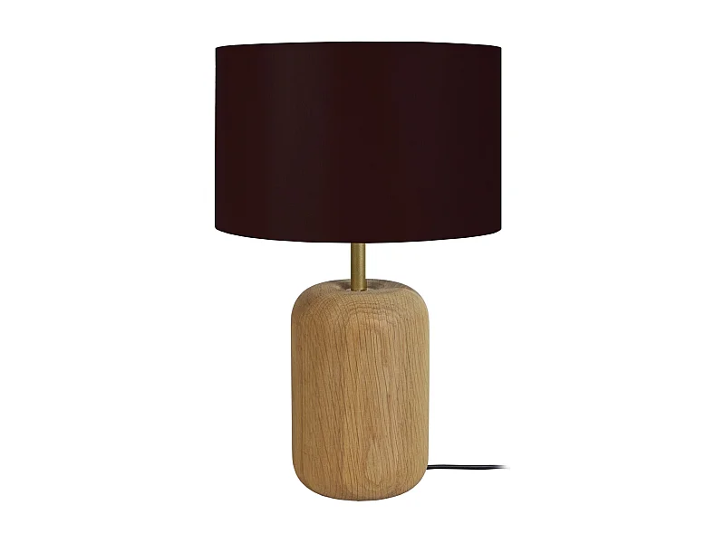 Lampe a Poser TOSEL ,bois,naturel, H36xD22xP22cm