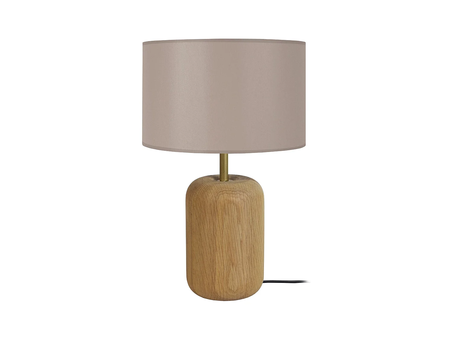 Lampe a Poser TOSEL ,bois,naturel, H 36xD22xP22cm