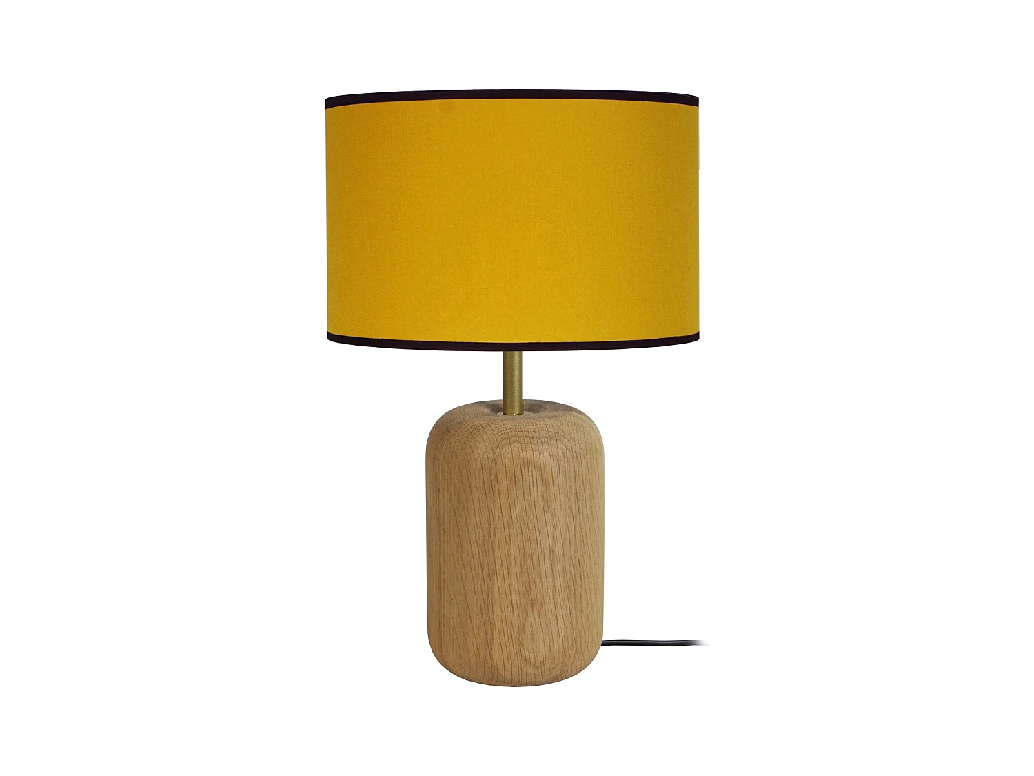 Lampe a Poser TOSEL ,bois,naturel,H36xD22xP 22cm