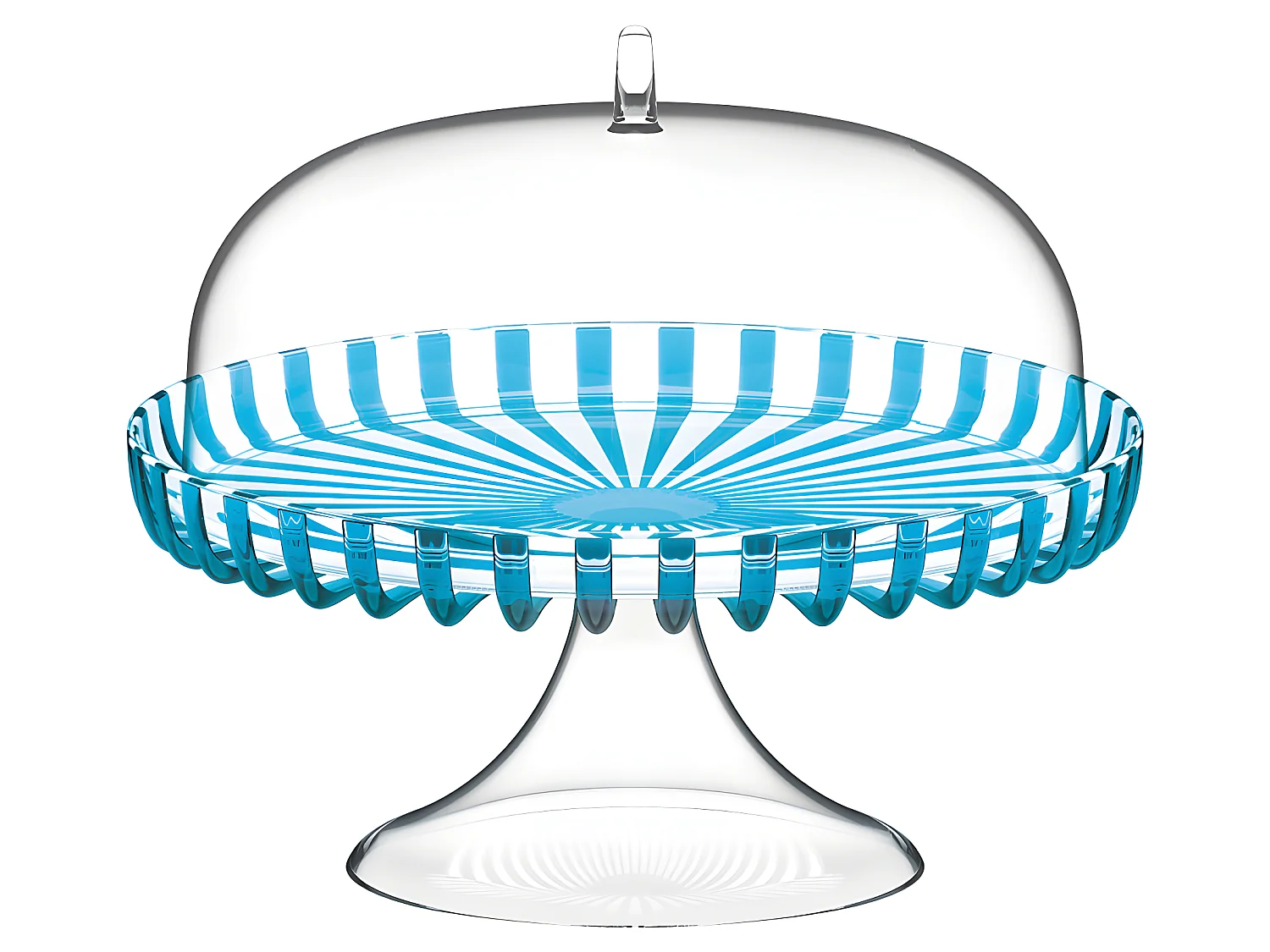 Alzata con campana Guzzini Dolcevita turchese