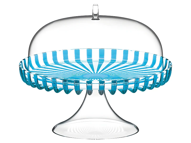 Alzata con campana Guzzini Dolcevita turchese