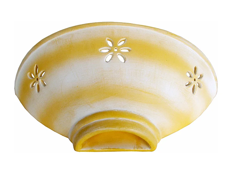 Applique  céramique jaune 11,5 cm.