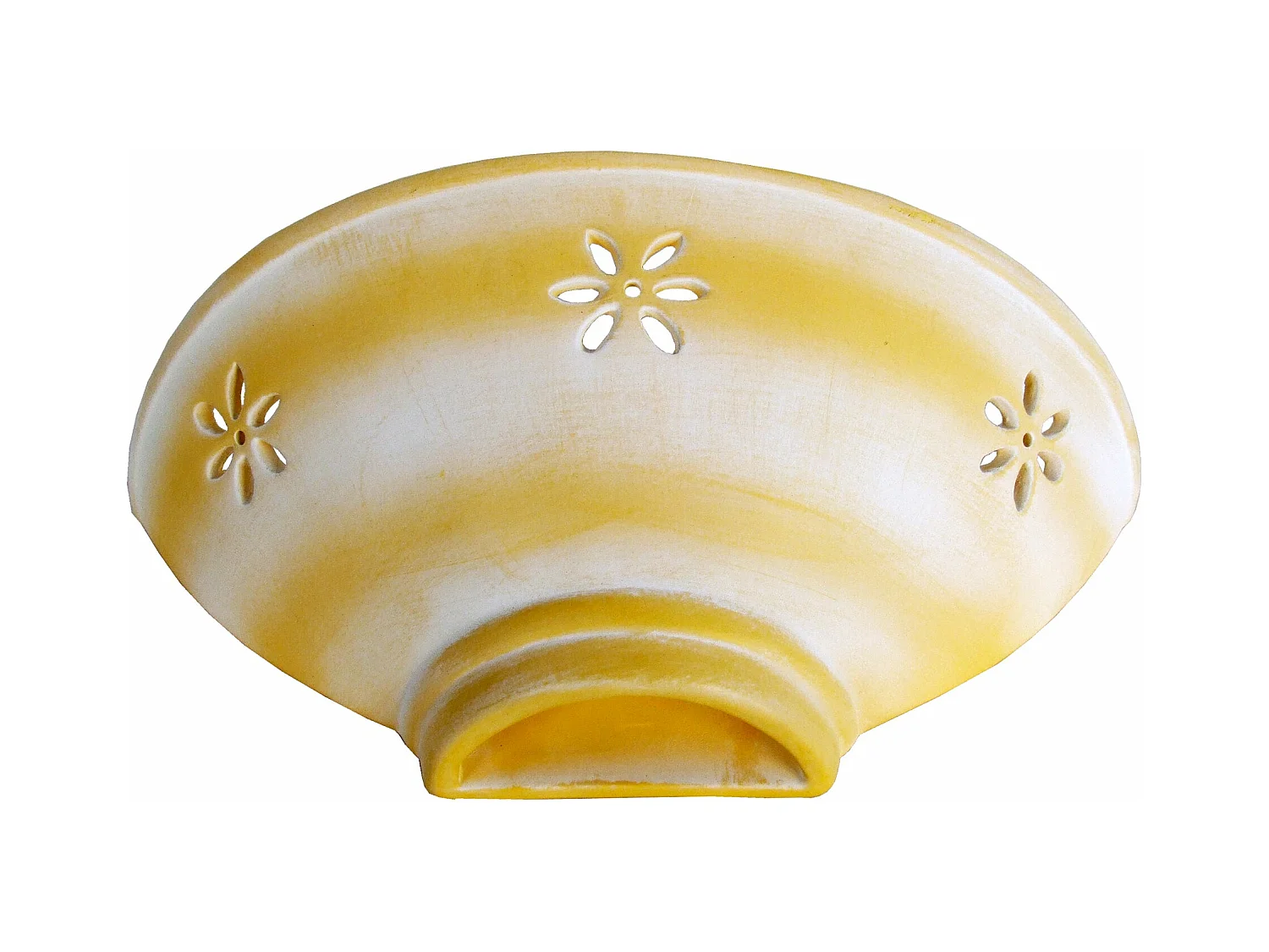 Applique  céramique jaune 11,5 cm.