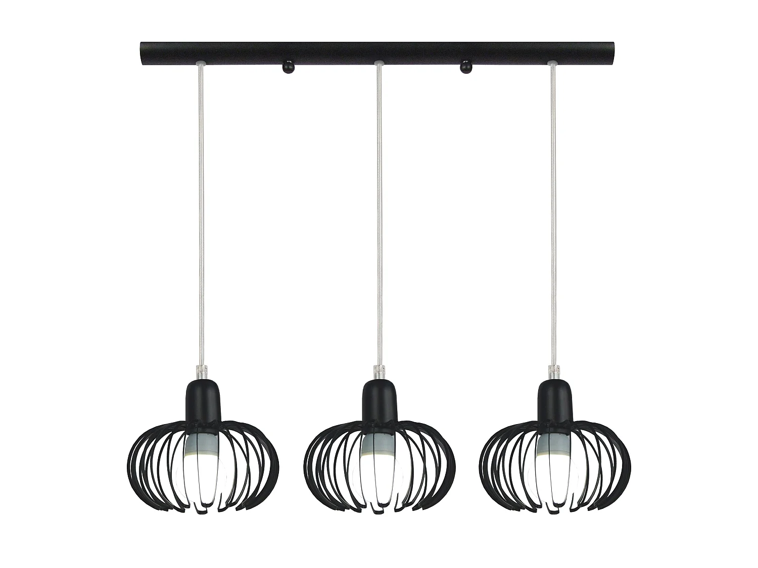 Suspensão TOSEL AFONSO metal bar preto D60 x  H80  cm