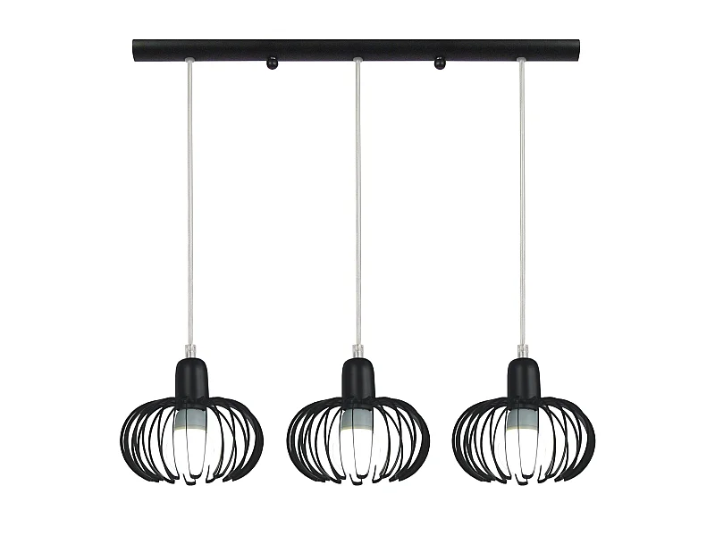 Suspensão TOSEL AFONSO metal bar preto D60 x  H80  cm