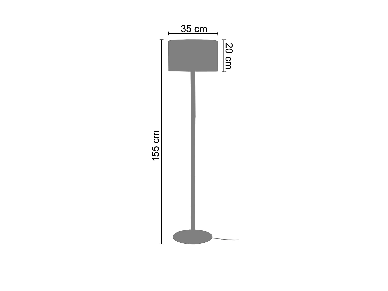 Lampadaire TOSEL ,bois,naturel,H155xD 35x P 35cm