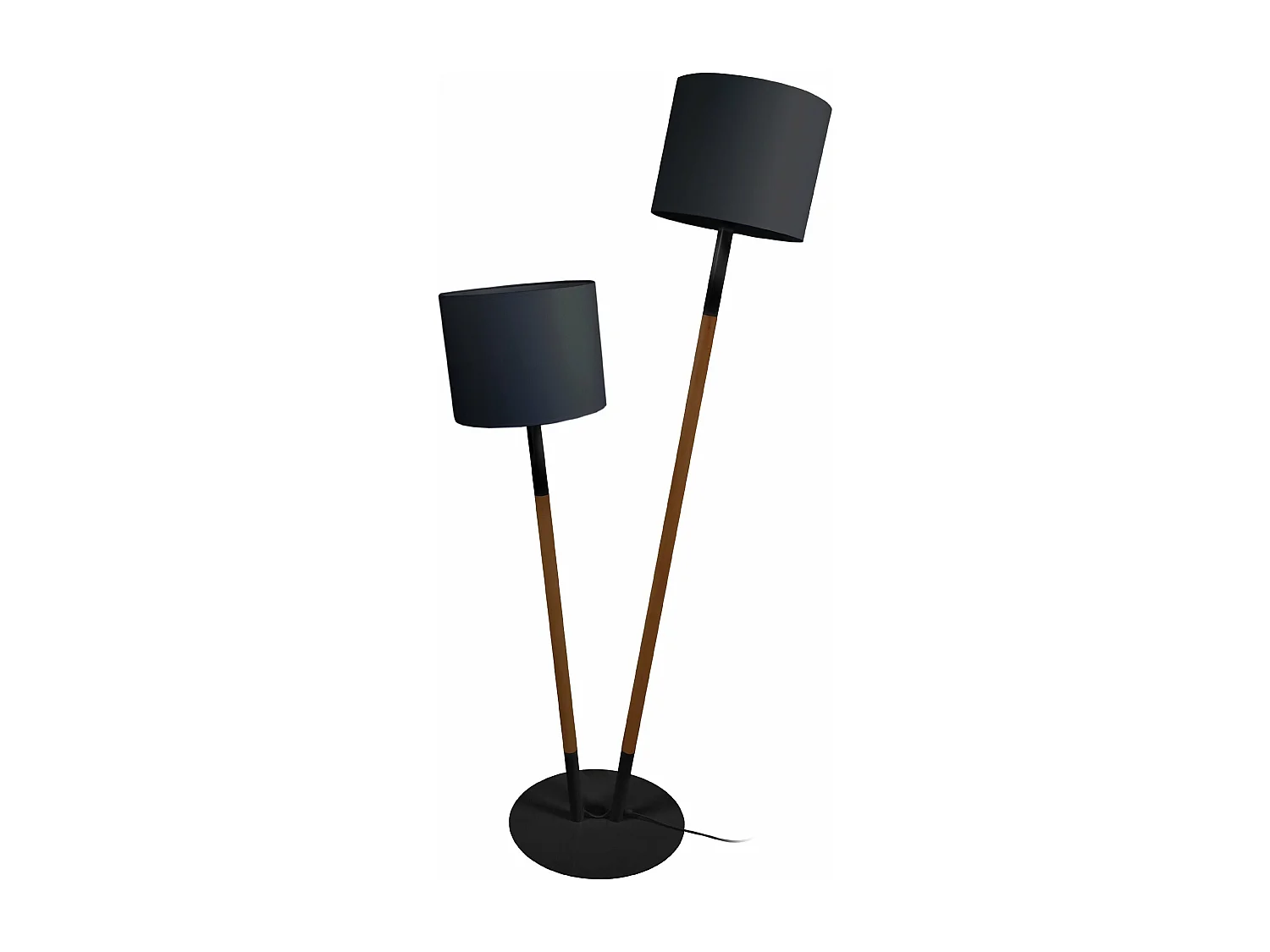 Candeeiro de Pé TOSEL NOIRON metal tripé preto D45 x  H160  cm