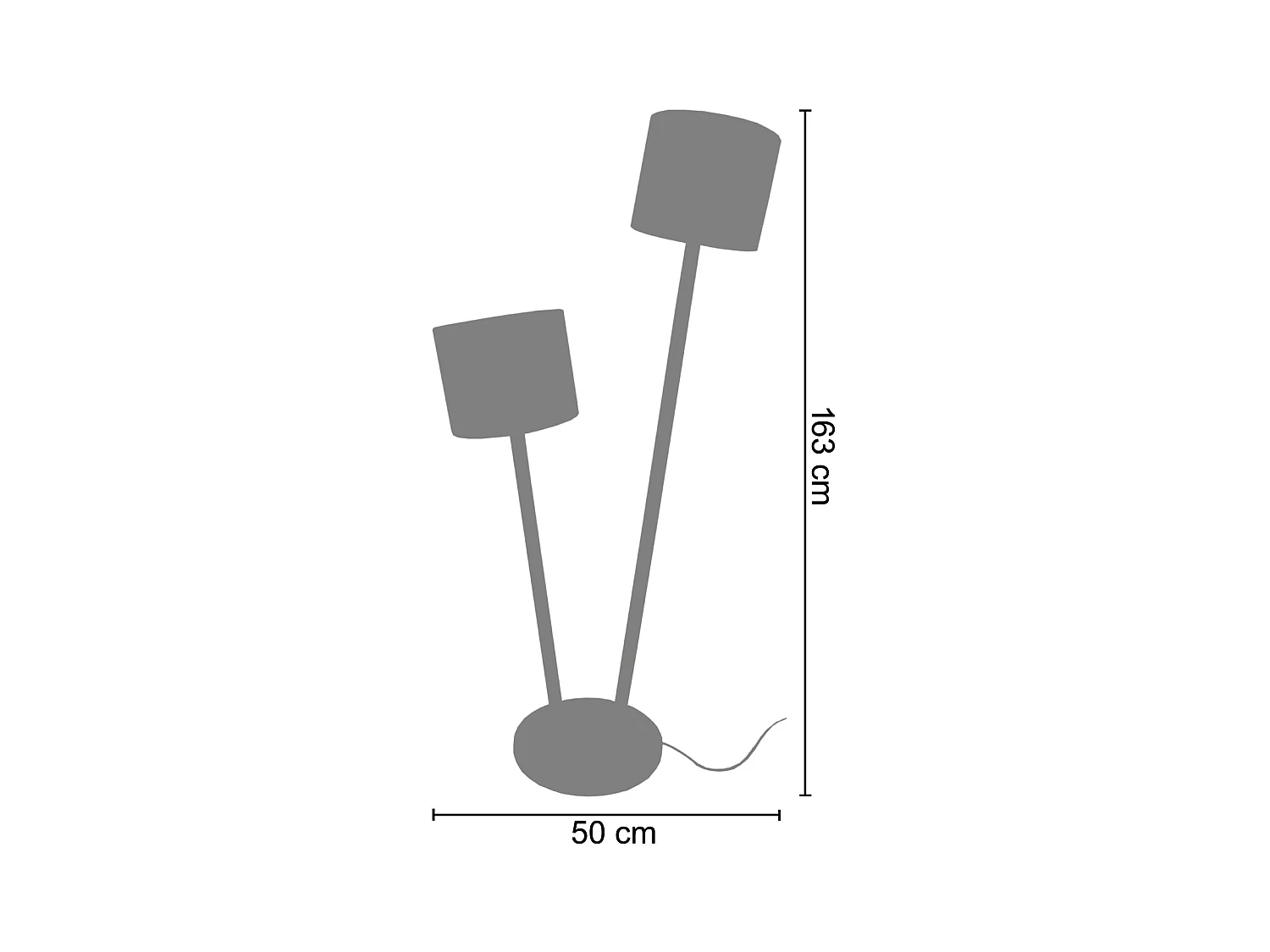 Lámpara de Pie TOSEL ,metal,natural,A 160xD 40x P 40cm