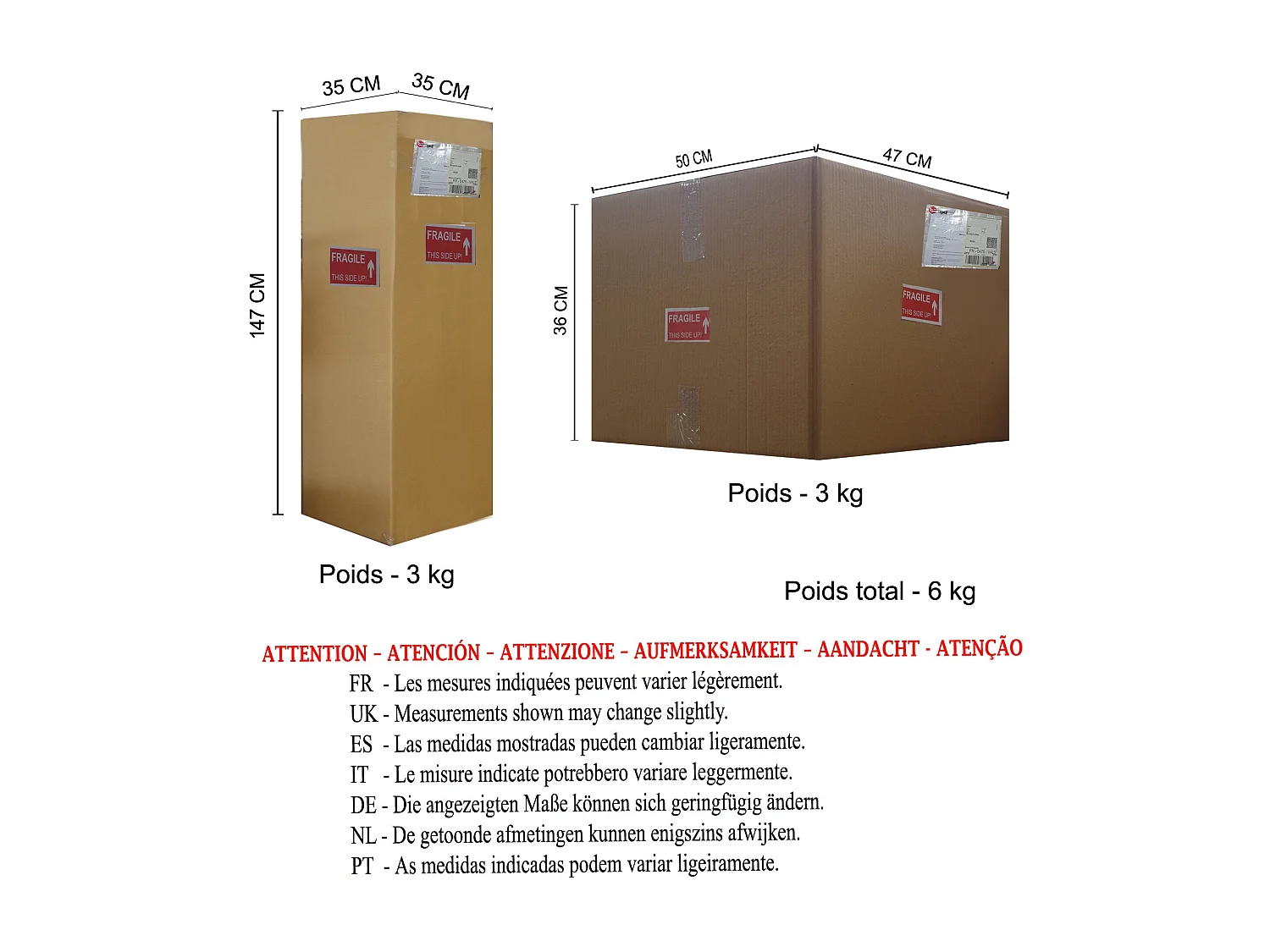Candeeiro de Pé TOSEL ASTER metal tripé castanho D45 x  H160  cm