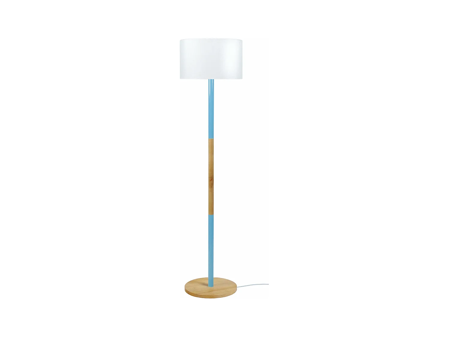 Lampadaire droit bois  naturel 155 cm.