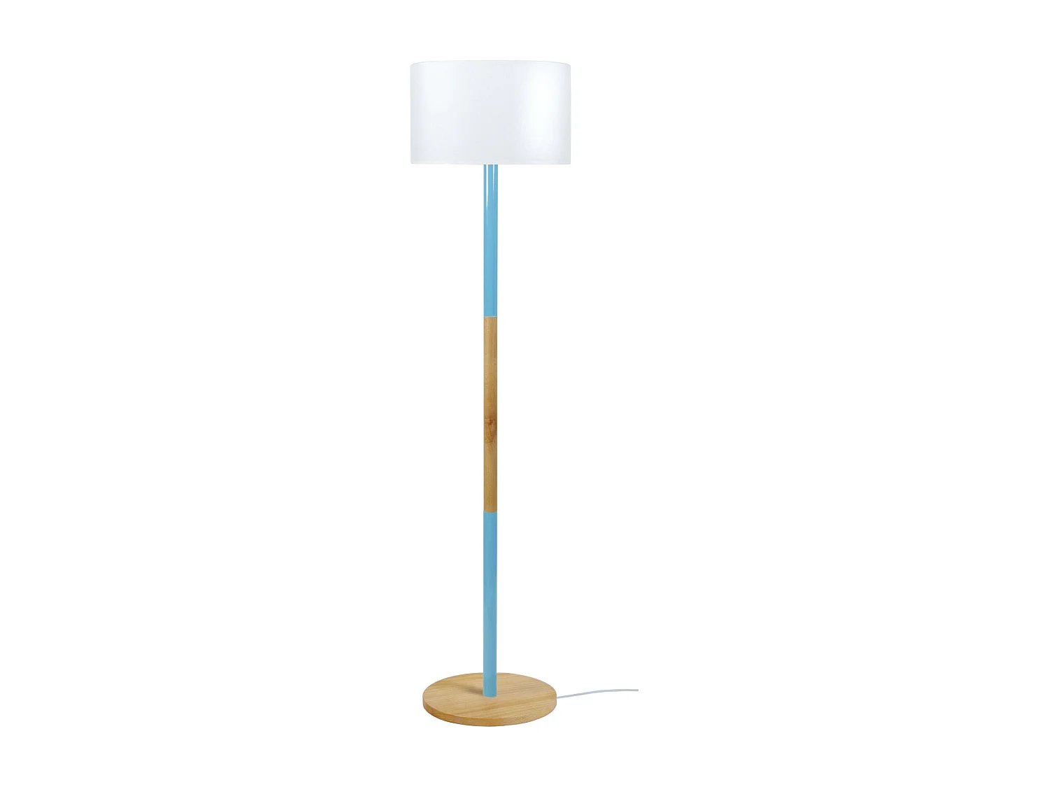 Lampadaire droit bois  naturel 155 cm.