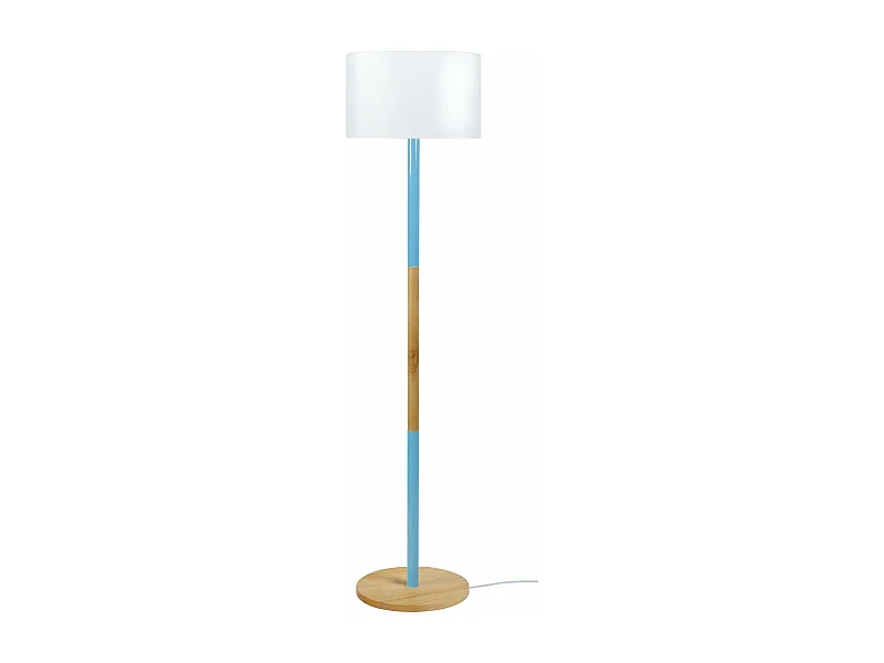 Lampadaire droit bois  naturel 155 cm.