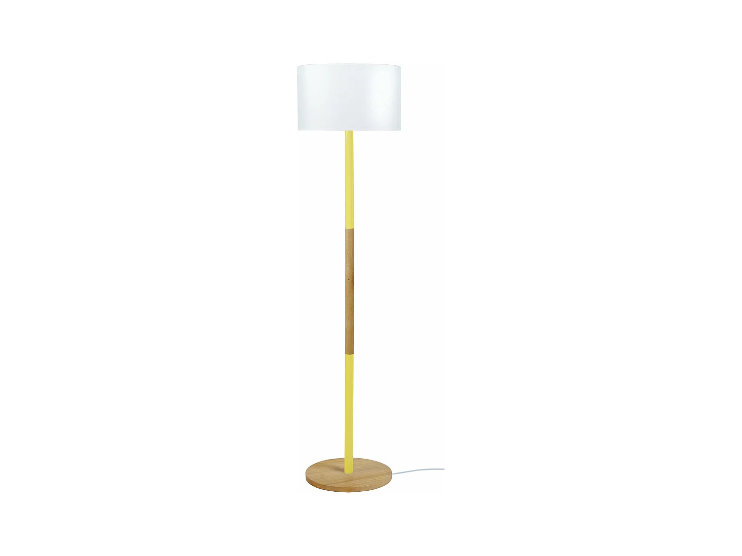 Lampadaire droit naturel,jaune 155 cm.