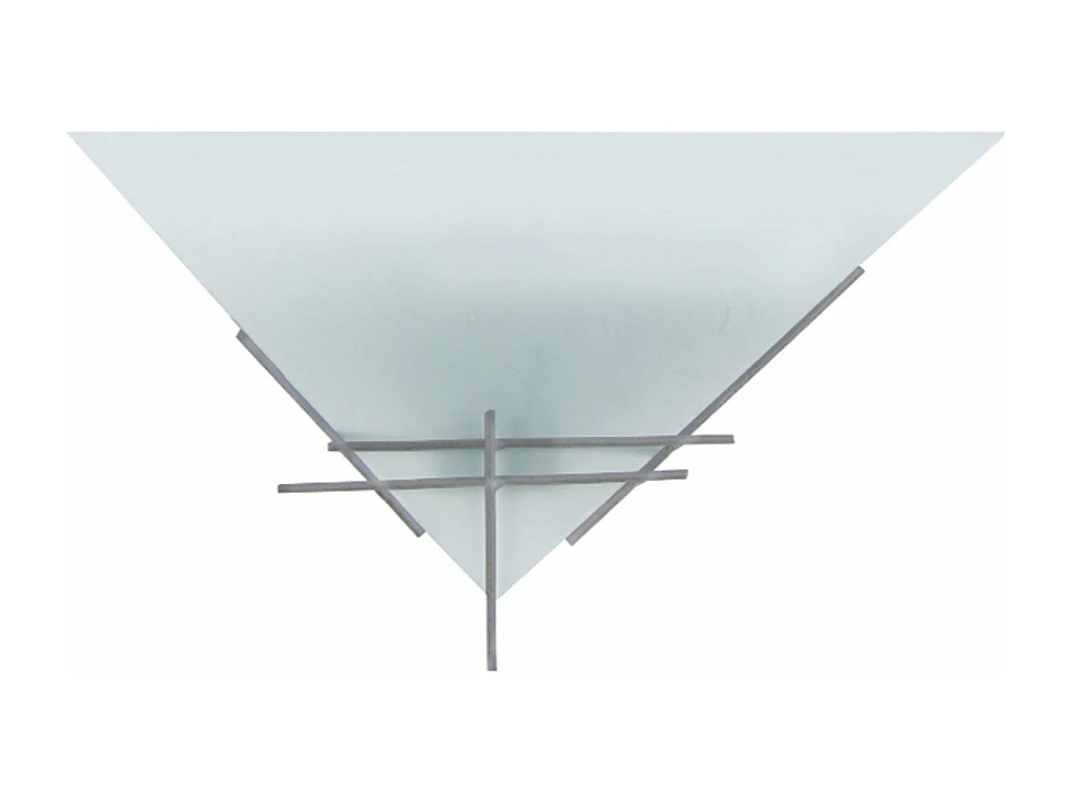 Applique triangle  métall marron 12cm.