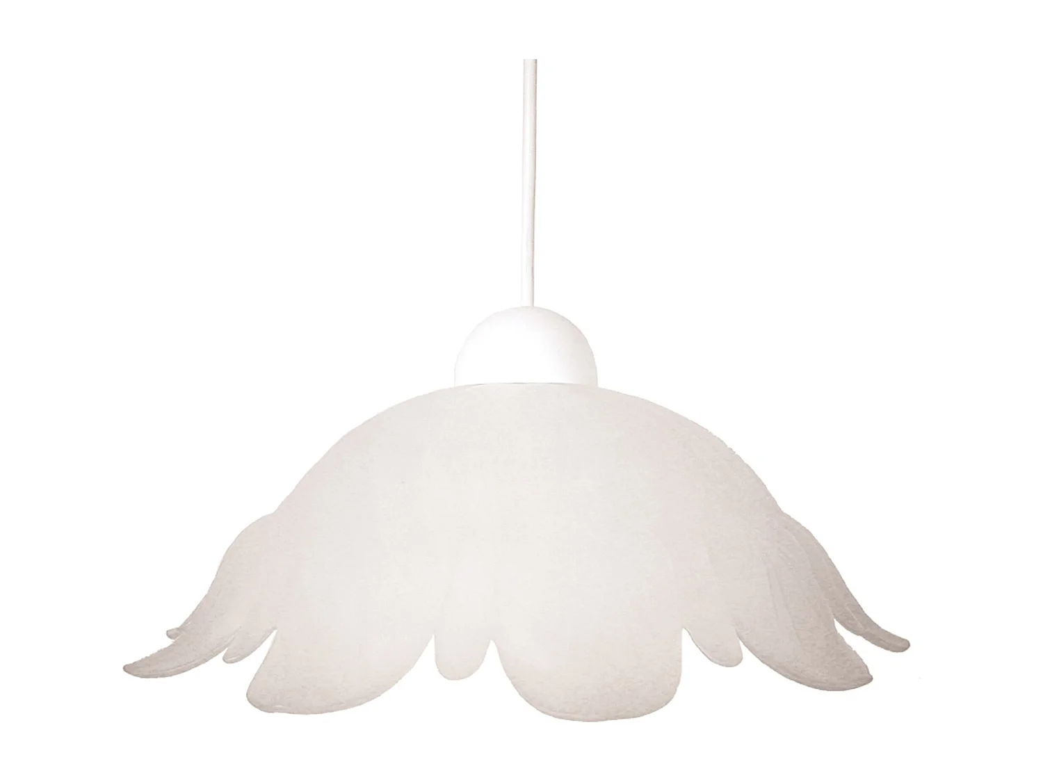 Suspensão TOSEL  JASMIN metal cônico rosa D20 x  H110  cm