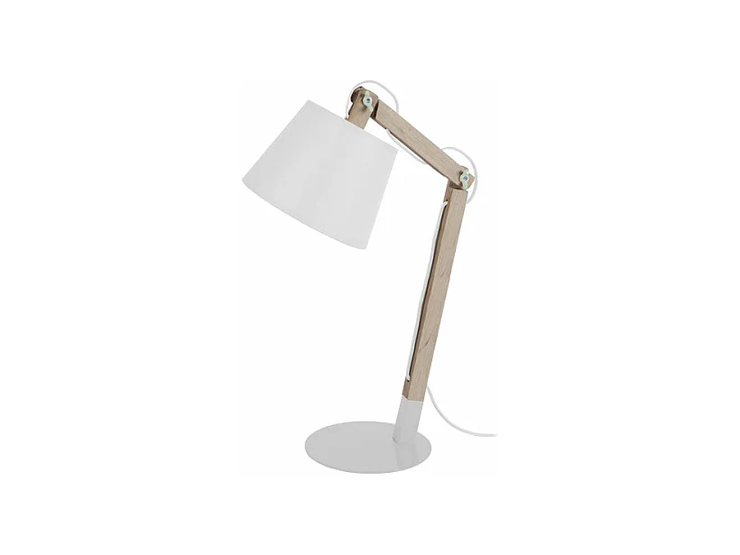 Lampe de bureau articulé bois  gris,naturel 68 cm.