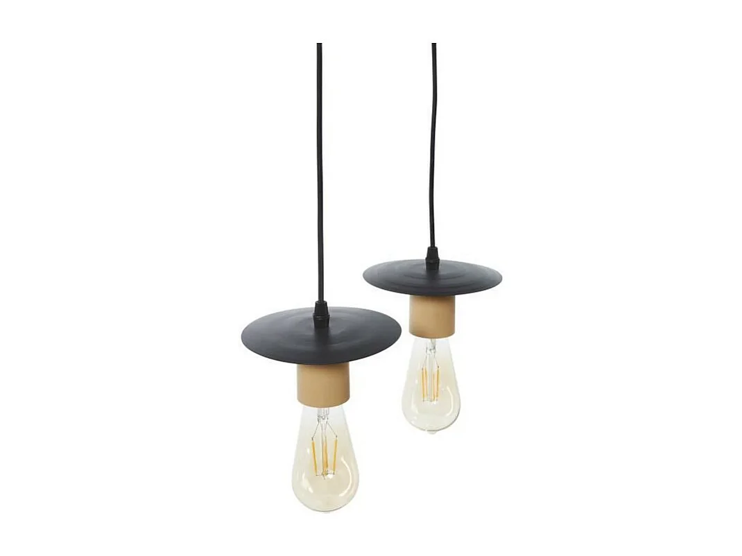 Lampe Suspension 4 Têtes "Florala" 71cm Marron