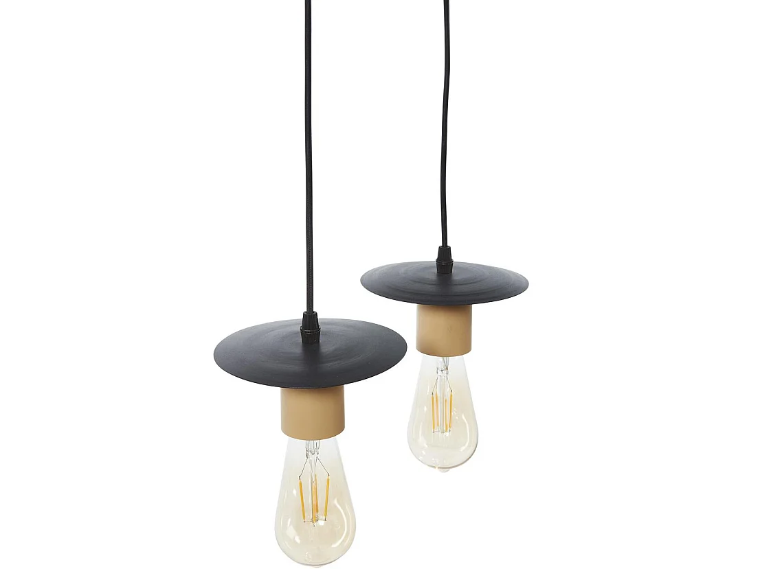 Lampe Suspension 4 Têtes "Florala" 71cm Marron