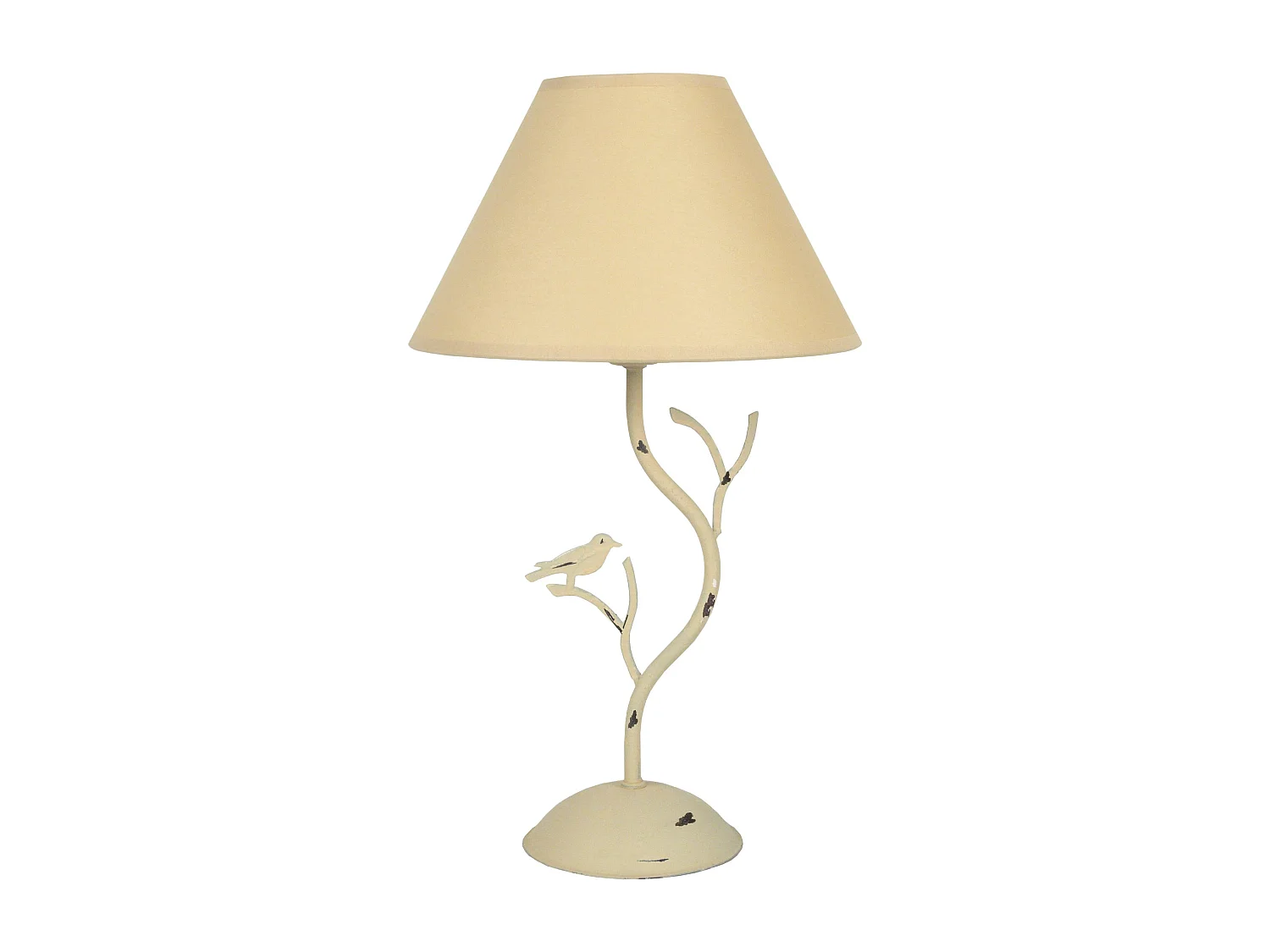 Lampe de Chevet TOSEL ,métal,Beige ,H41xD25xP25cm