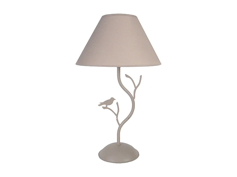 Abajur TOSEL ELVIRA metal cogumelo cinza D15 x  H18,5  cm