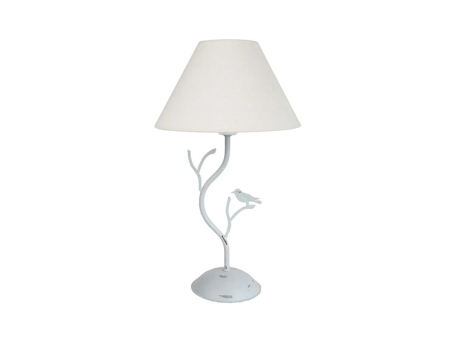 Lampe de Chevet TOSEL ,métal,Blanc   ,H41xD25xP25cm