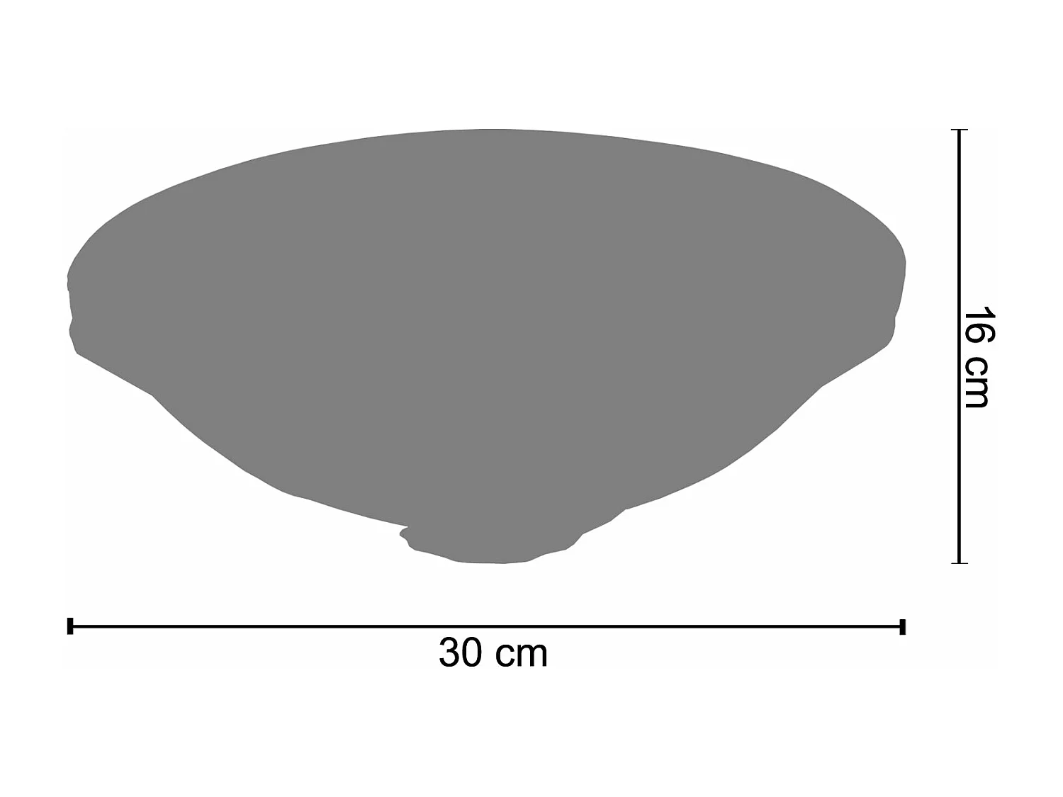 Applique coton  taupe 16 cm.