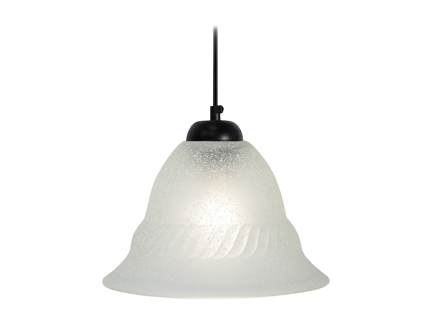 Suspensão TOSEL  CLASSIC vidro Sino, cetim D17 x  H68  cm