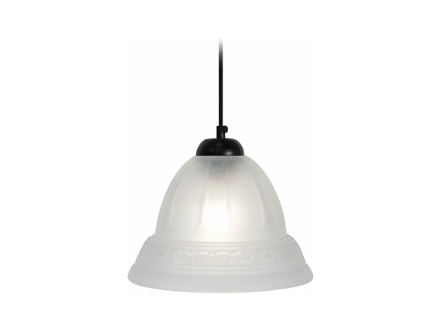Suspension TOSEL ,verre,Noir ,H68xD17xP17cm