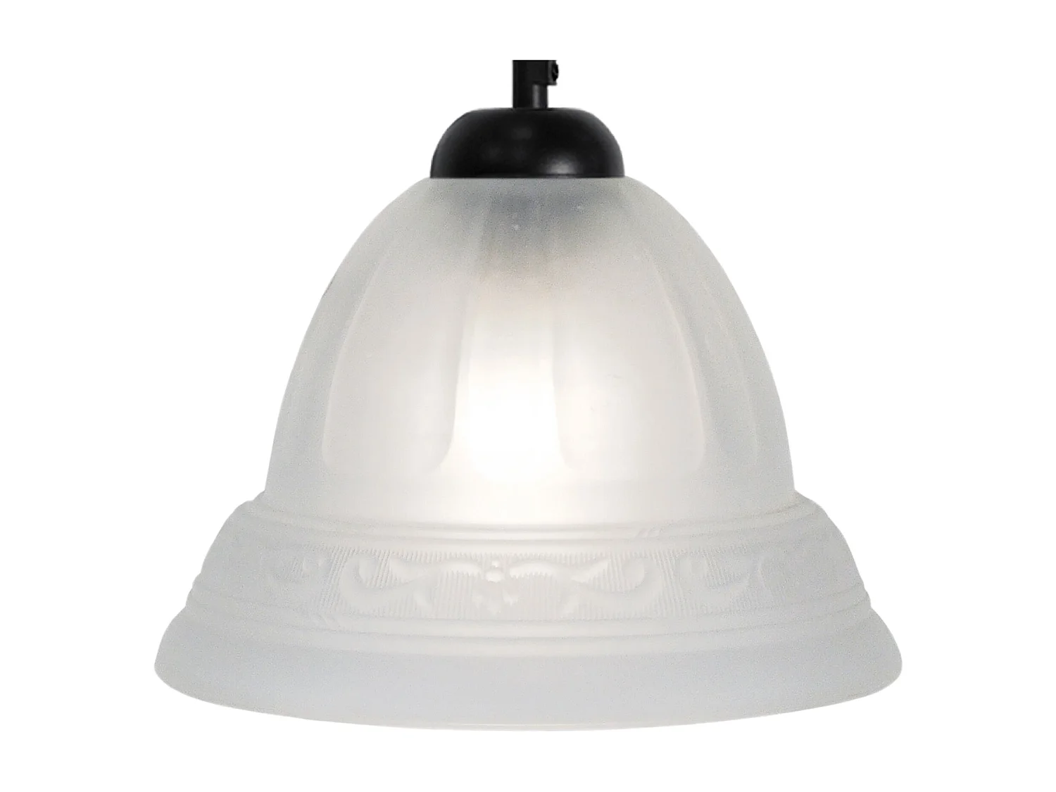 Suspensão TOSEL  CLASSIC vidro Sino. cetim D17 x  H68  cm